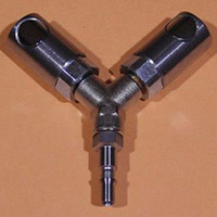 Y connector for 2 bags