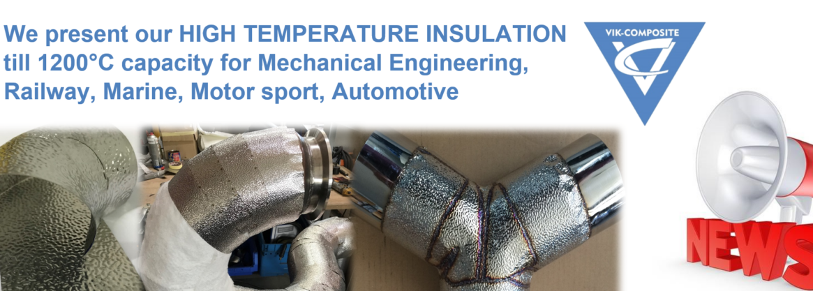 High temperature insulation, integral insulation or heat protection for manifolds, turbo, downpipe, wastegates, silencers. Perfect for tuning and motorsports